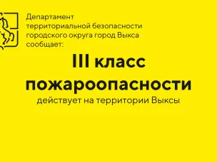 В Выксе установился III класс пожароопасности